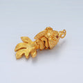 24K Gold plated Gold Fish Artisan Multidimensional Pet Animal Charm | E018 - DLUXCA
