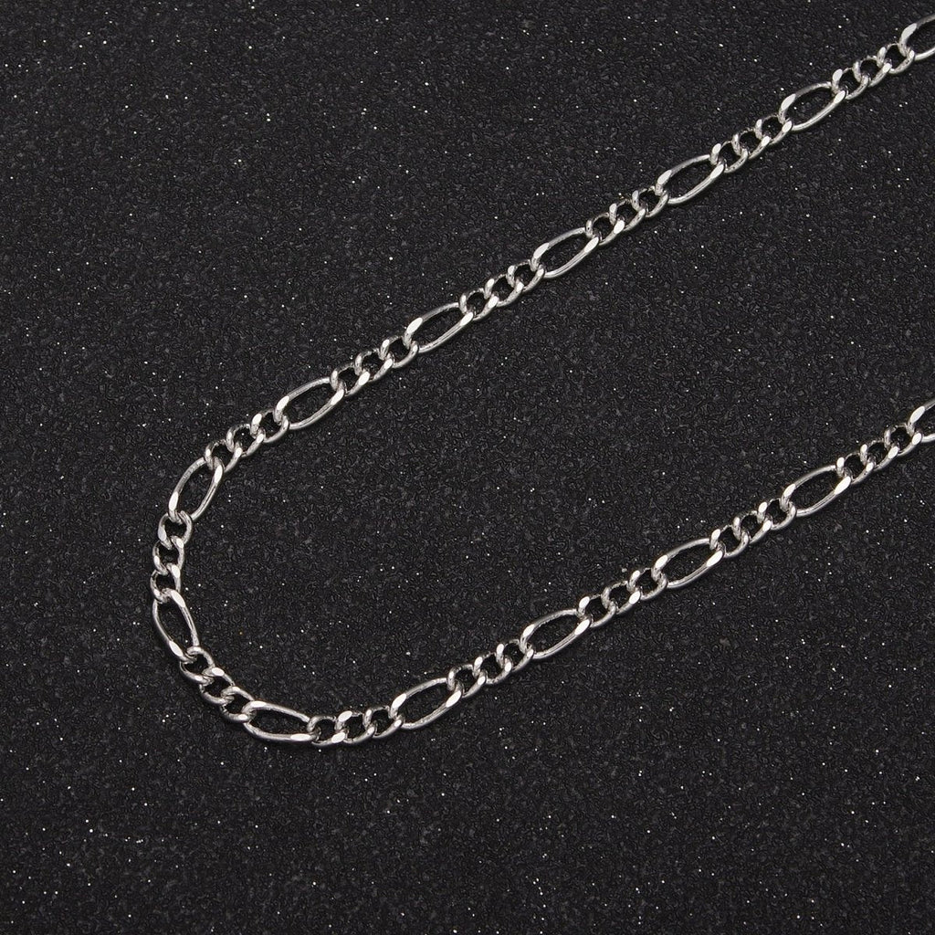 24K Gold plated Gold Silver Figaro Unfinished Chain, Dainty Figaro Wholesale Chain by Yard For Jewelry Making Supply Component | ROLL - 631, ROLL - 632 Clearance Pricing - DLUXCA
