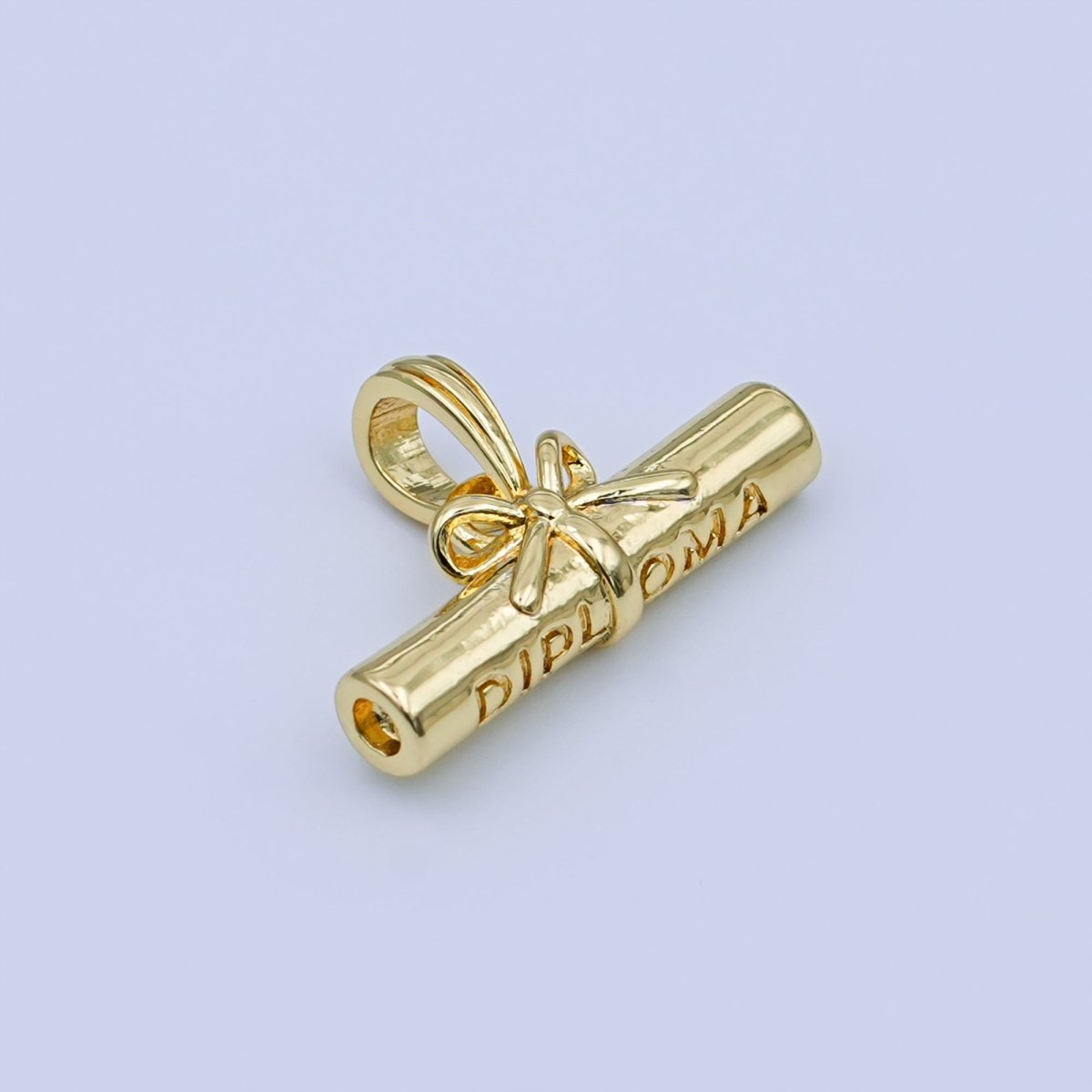 24K Gold plated Graduate Diploma Engraved Charm | AA1485 - DLUXCA