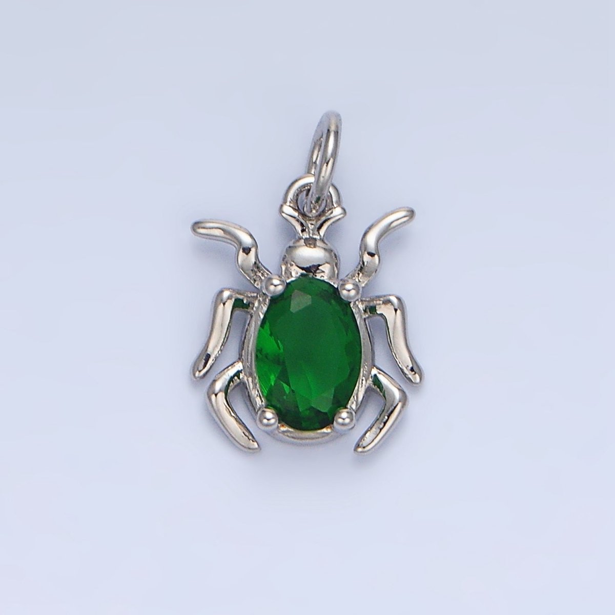 24K Gold plated Green, Black, Red CZ Spider Insect Charm | X902 - X904