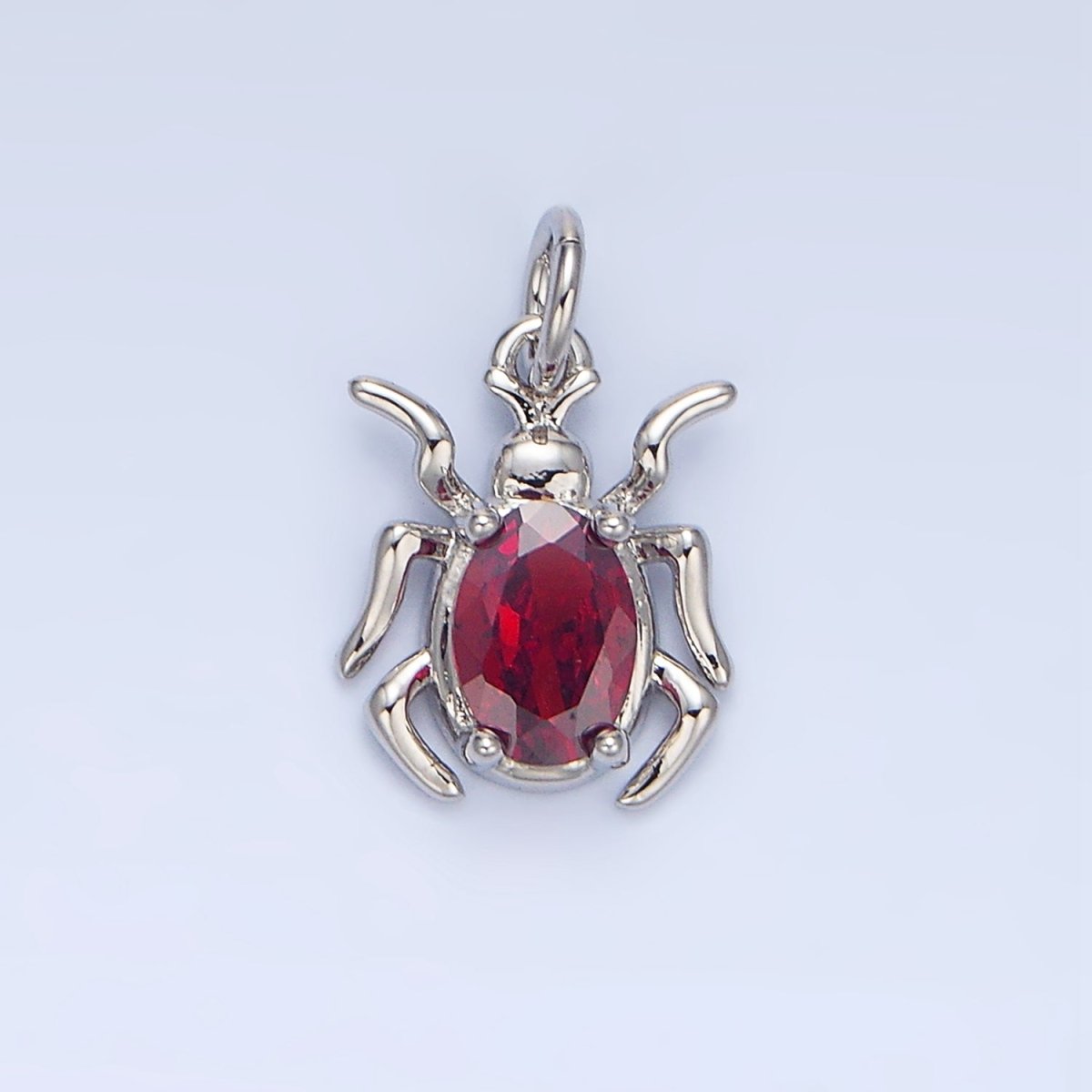 24K Gold plated Green, Black, Red CZ Spider Insect Charm | X902 - X904
