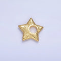 24K Gold plated Hammered Celestial Star Pendant in Gold & Silver | B629 - DLUXCA