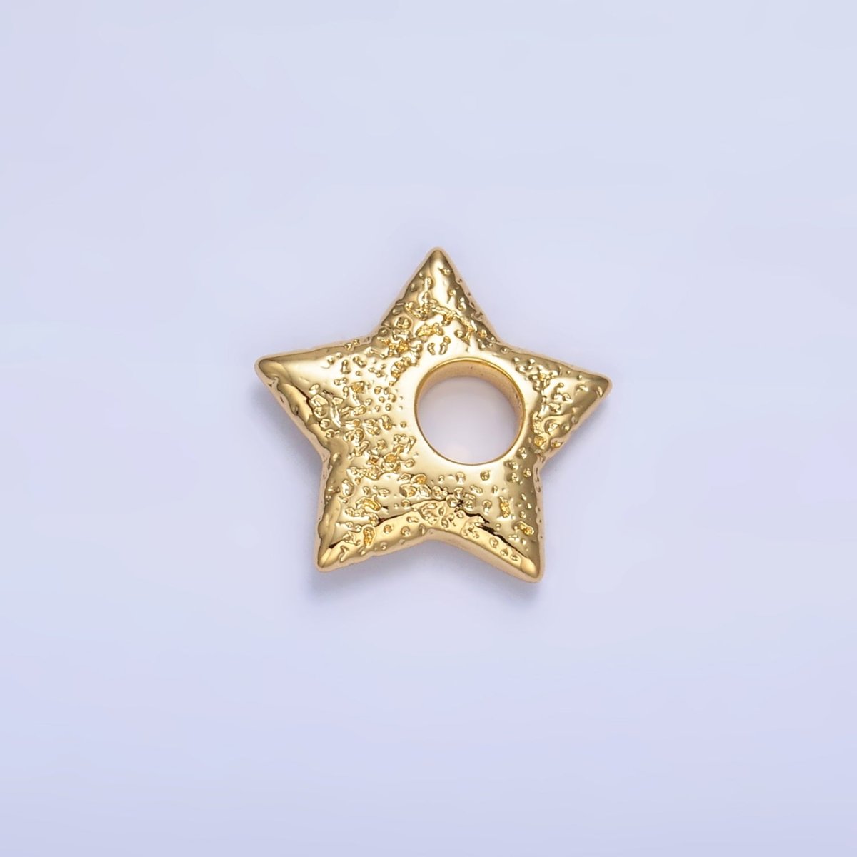24K Gold plated Hammered Celestial Star Pendant in Gold & Silver | B629 - DLUXCA