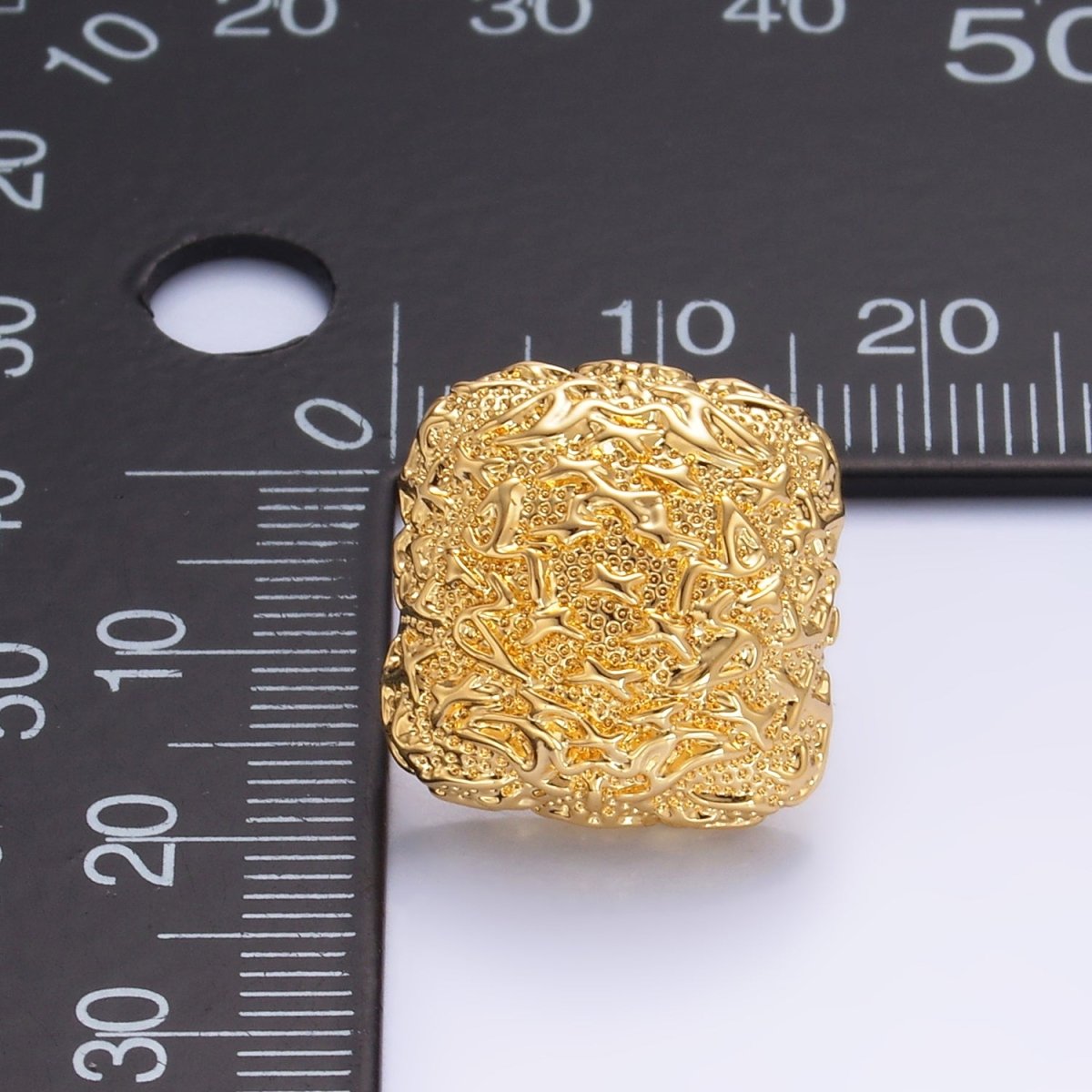 24K Gold plated Hammered Square Stud Earrings in Gold & Silver | AB883 AB899 - DLUXCA