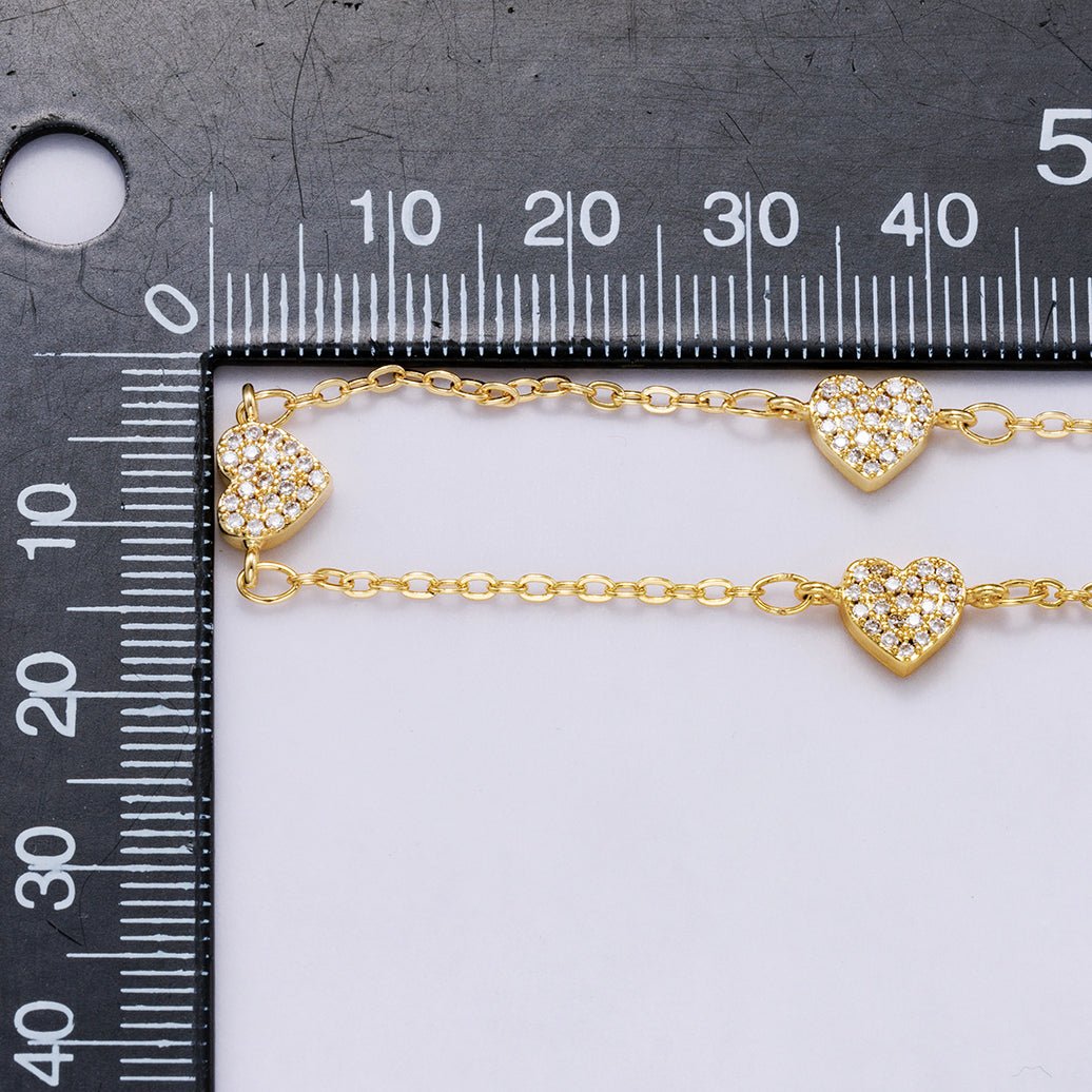 24K Gold plated Heart Charm CABLE Roll Chain Sold by Yard For Jewelry Making, Necklace Bracelet Anklet Supply Component | ROLL - 420 Clearance Pricing - DLUXCA