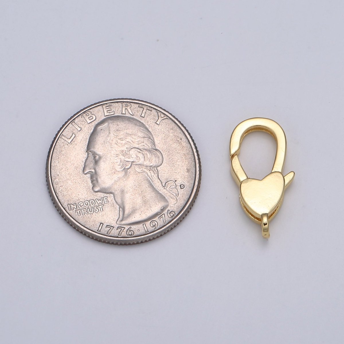 24K Gold plated Heart Lobster Clasp For DIY Jewelry Making For Bracelet Necklace Supplies L-173 - DLUXCA