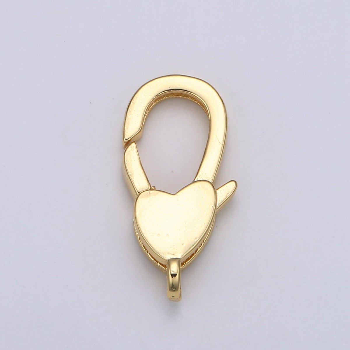 24K Gold plated Heart Lobster Clasp For DIY Jewelry Making For Bracelet Necklace Supplies L-173 - DLUXCA