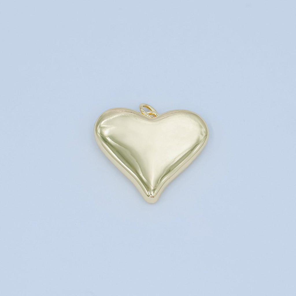 24K Gold plated Heart Minimalist Filigree Charm | N080 - DLUXCA