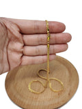 24K Gold plated Herringbone Chain Necklace, 19.8 inch Herringbone Finished Necklace For Jewelry Making, 3.1mm Herringbone Necklace w/ Lobster Clasps | CN-974 Clearance Pricing - DLUXCA
