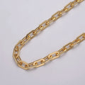 24k Gold plated Hexagonal PaperClip Unfinished 9mm Chain by Yard in Gold & Silver | ROLL-1126 ROLL-1195 Clearance Pricing