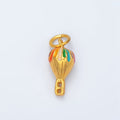 24K Gold plated Hot Air Balloon Small Enamel Charm | M149 - DLUXCA
