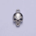 24K Gold plated Human Skeleton Skull Add-On Charm in Gold & Silver | AC341 AC342 - DLUXCA