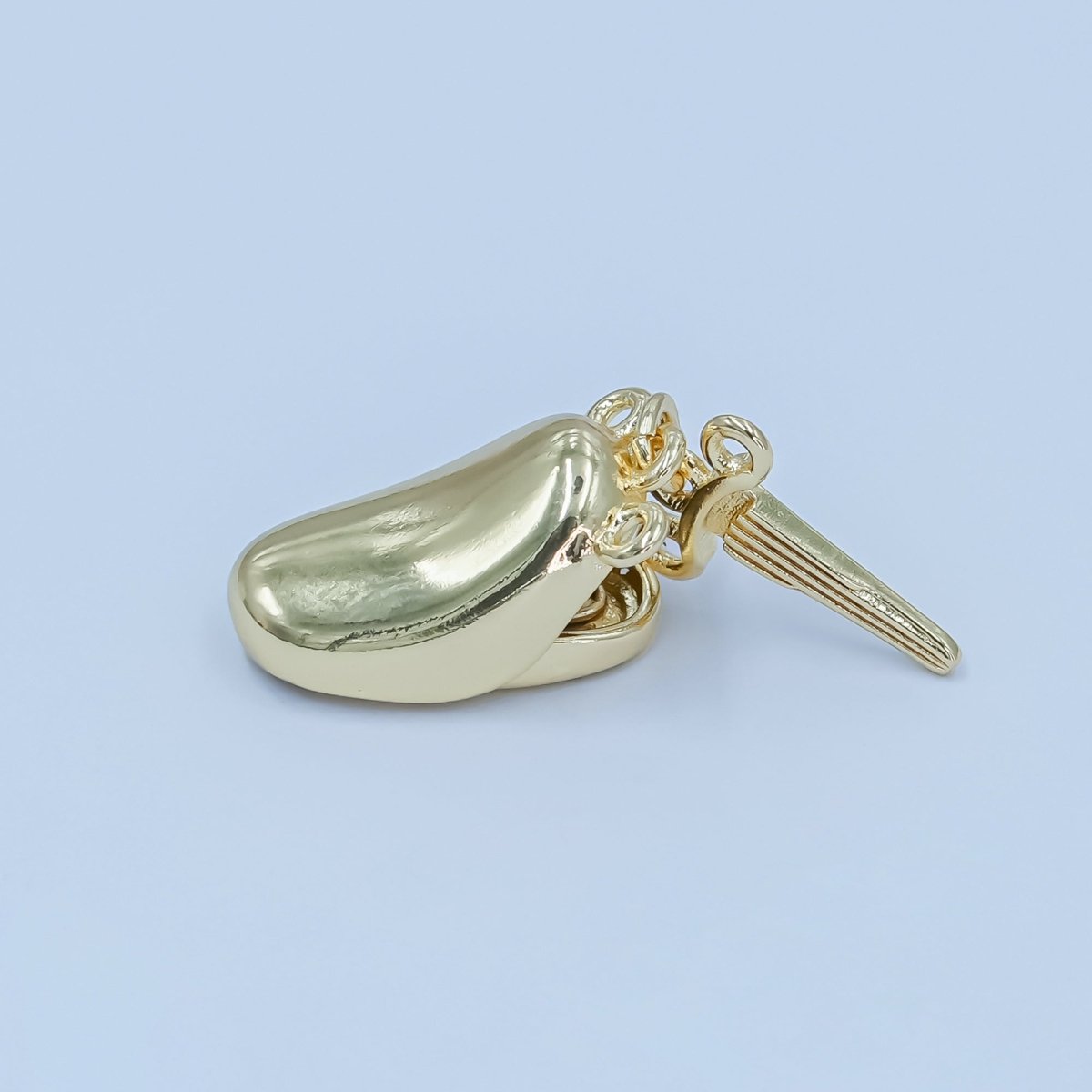 24K Gold plated Ingot Bean Buckle Closure Finding Set | Z1126 - DLUXCA