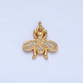 24K Gold plated Insect Bug Animal Micro Paved CZ Charm | X870 - DLUXCA