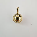 24k Gold plated Jingle Bell Charms Round Bell Charms Antique Gold Bell Pendant for anklet Necklace Bracelet making " Can Jingle" D-157 D-158