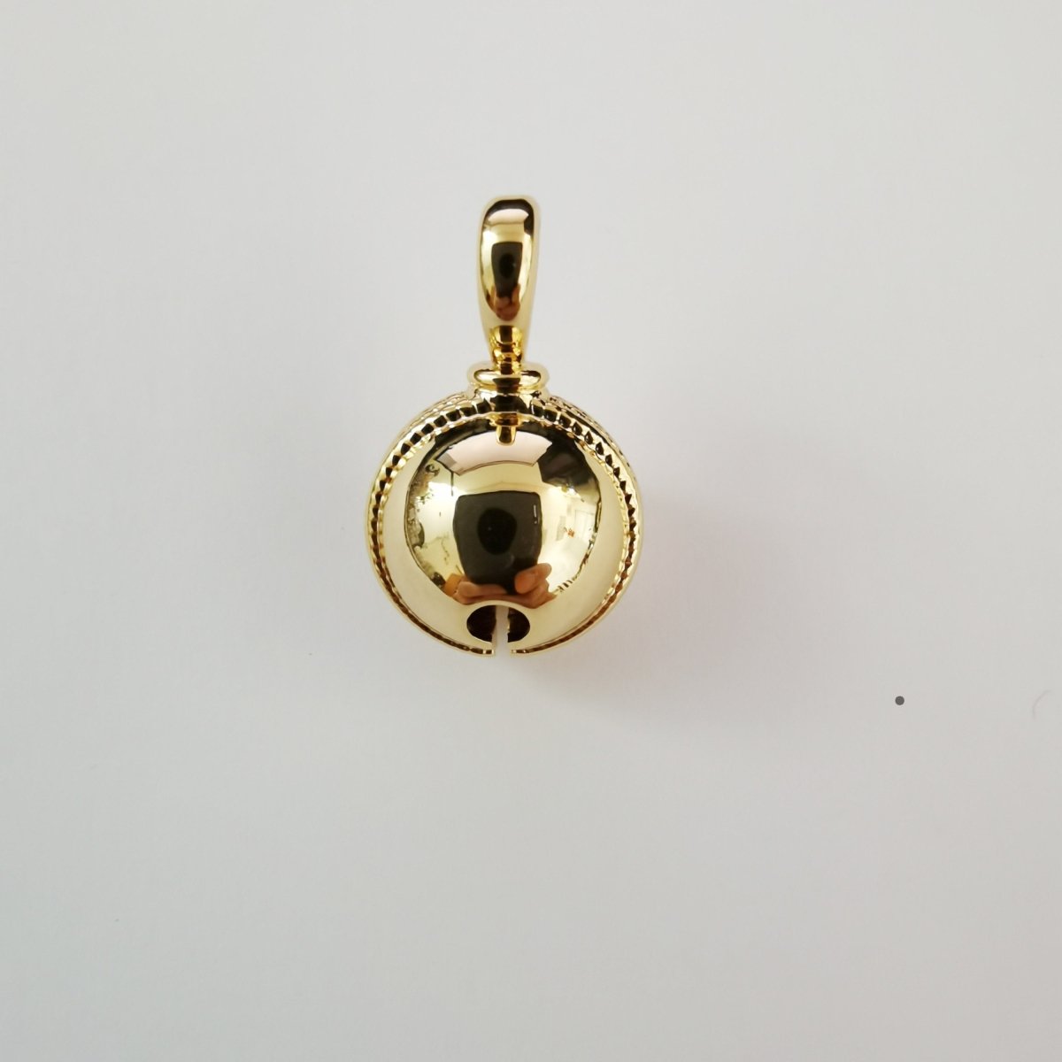 24k Gold plated Jingle Bell Charms Round Bell Charms Antique Gold Bell Pendant for anklet Necklace Bracelet making " Can Jingle" D-157 D-158