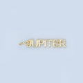 24K Gold plated "JUPITER" Name Planet Script Charm | M802 