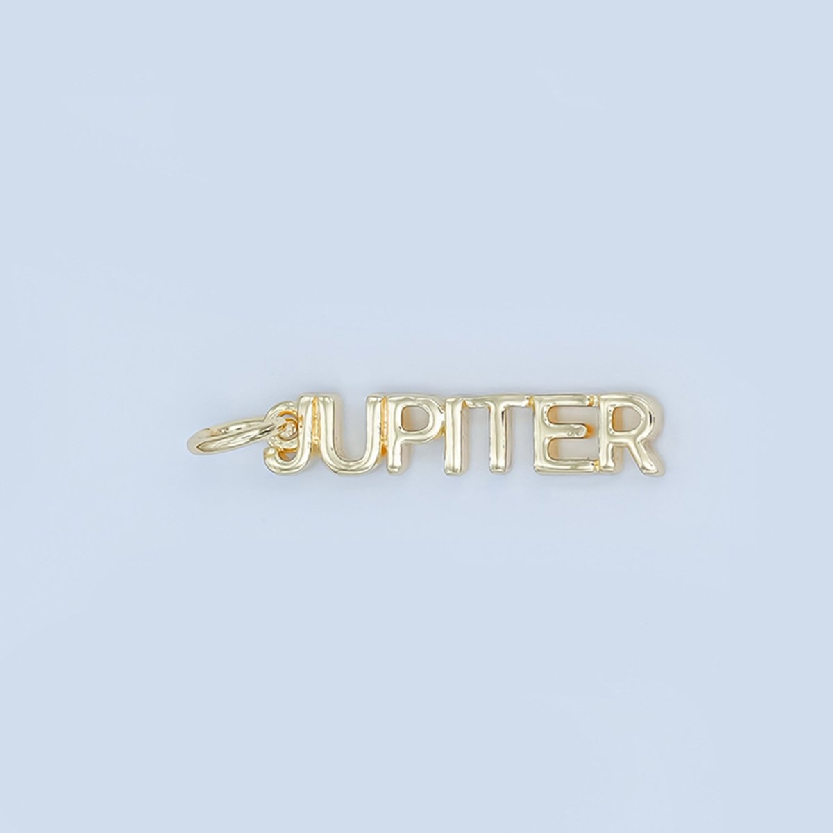 24K Gold plated "JUPITER" Name Planet Script Charm | M802 