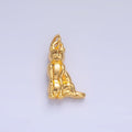 24K Gold plated Kitty Cat Multidimensional 3D Charm | N025 