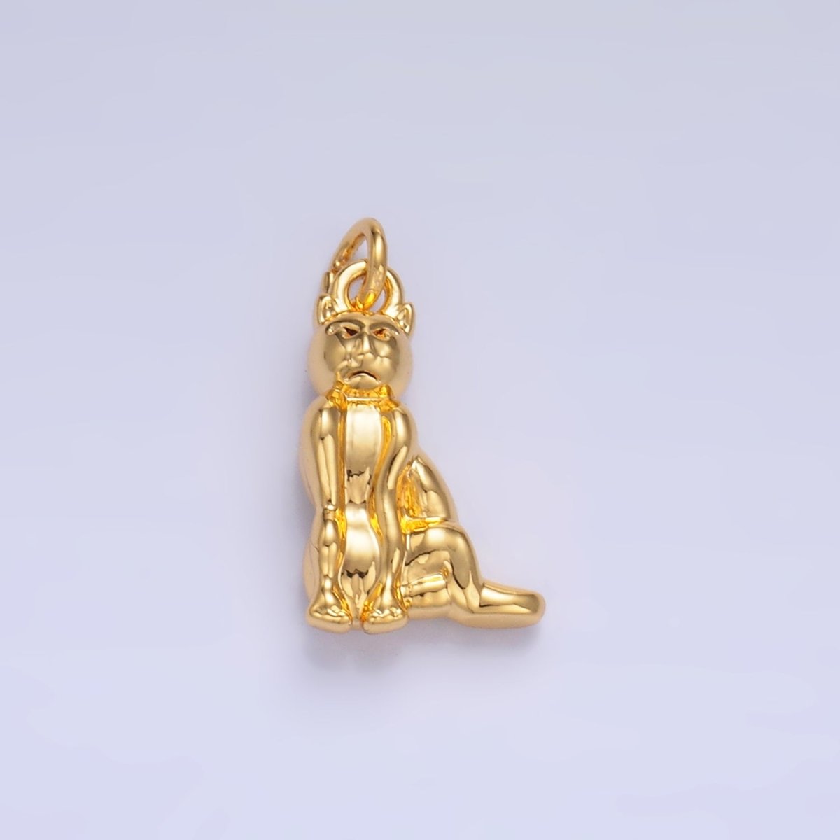 24K Gold plated Kitty Cat Multidimensional 3D Charm | N025 
