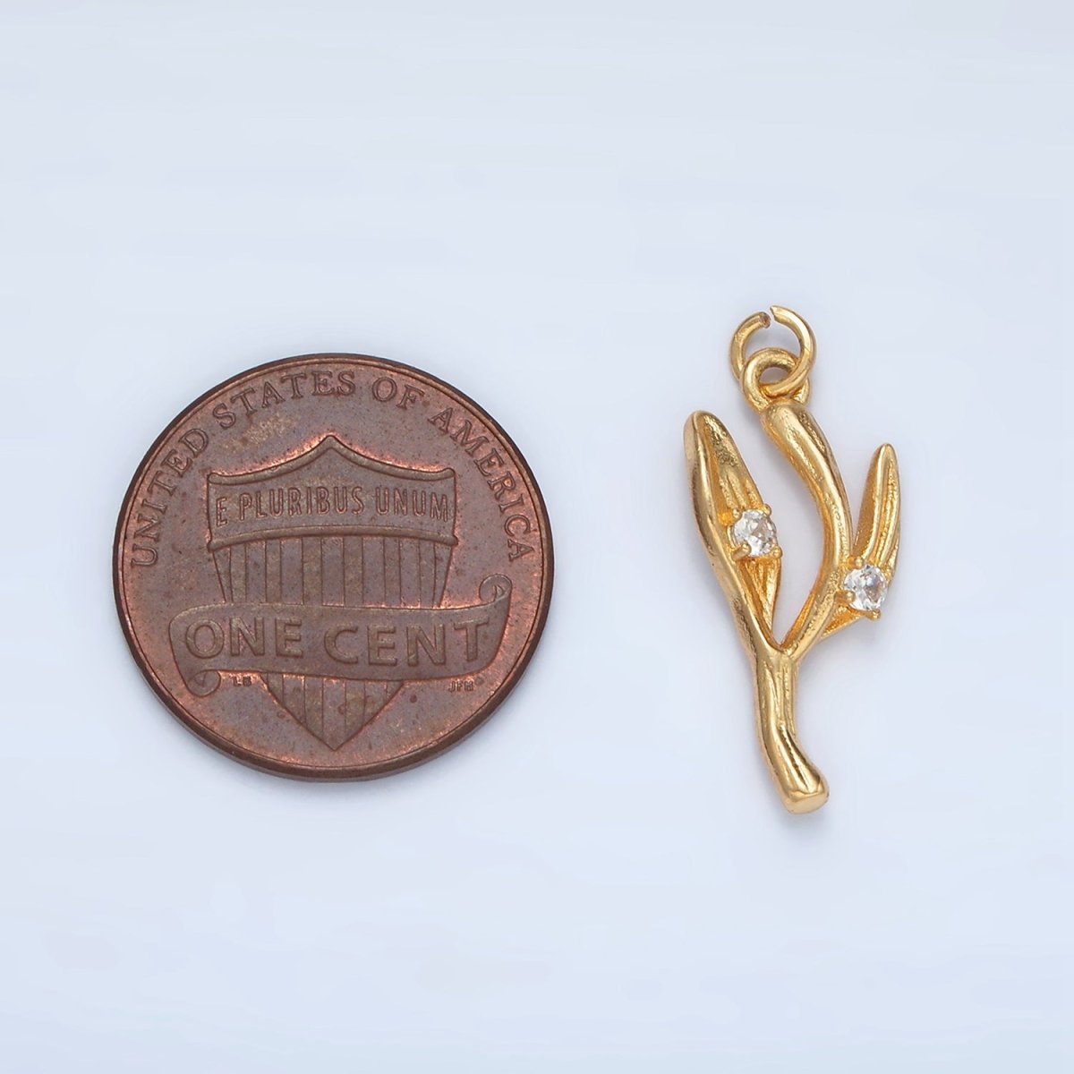 24K Gold plated Leaf Charm | AC162 - DLUXCA