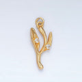 24K Gold plated Leaf Charm | AC162 - DLUXCA