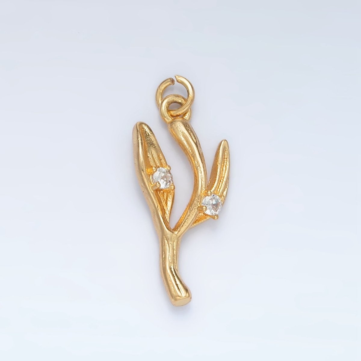 24K Gold plated Leaf Charm | AC162 - DLUXCA