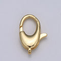 24K Gold plated Lobster Clasp with Rings For DIY Jewelry Making Supplies For Necklace Bracelet L-174 - DLUXCA