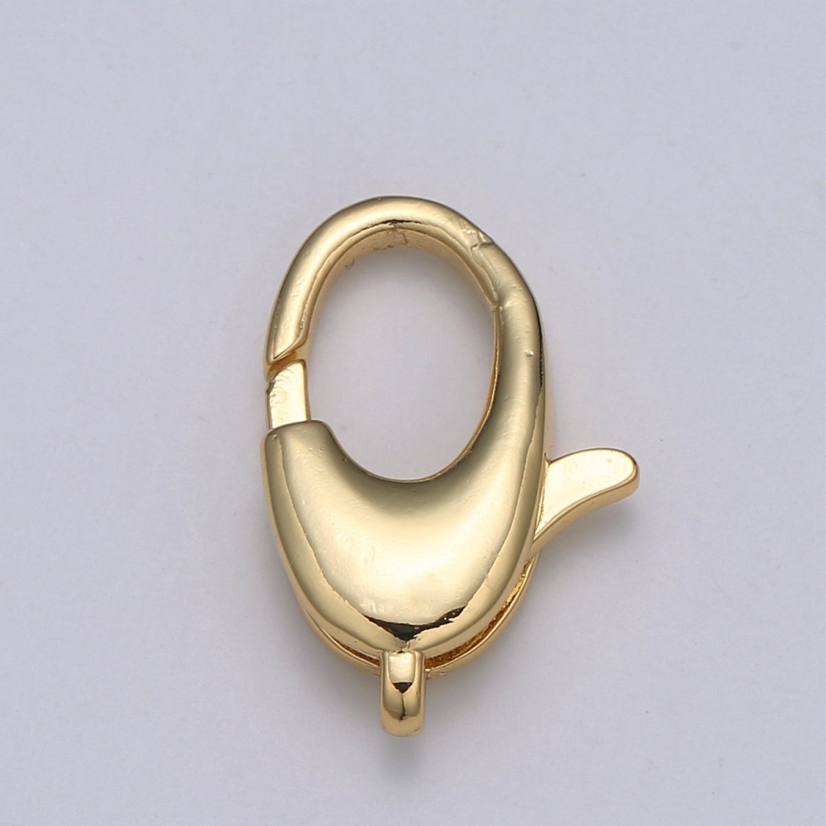 24K Gold plated Lobster Clasp with Rings For DIY Jewelry Making Supplies For Necklace Bracelet L-174 - DLUXCA