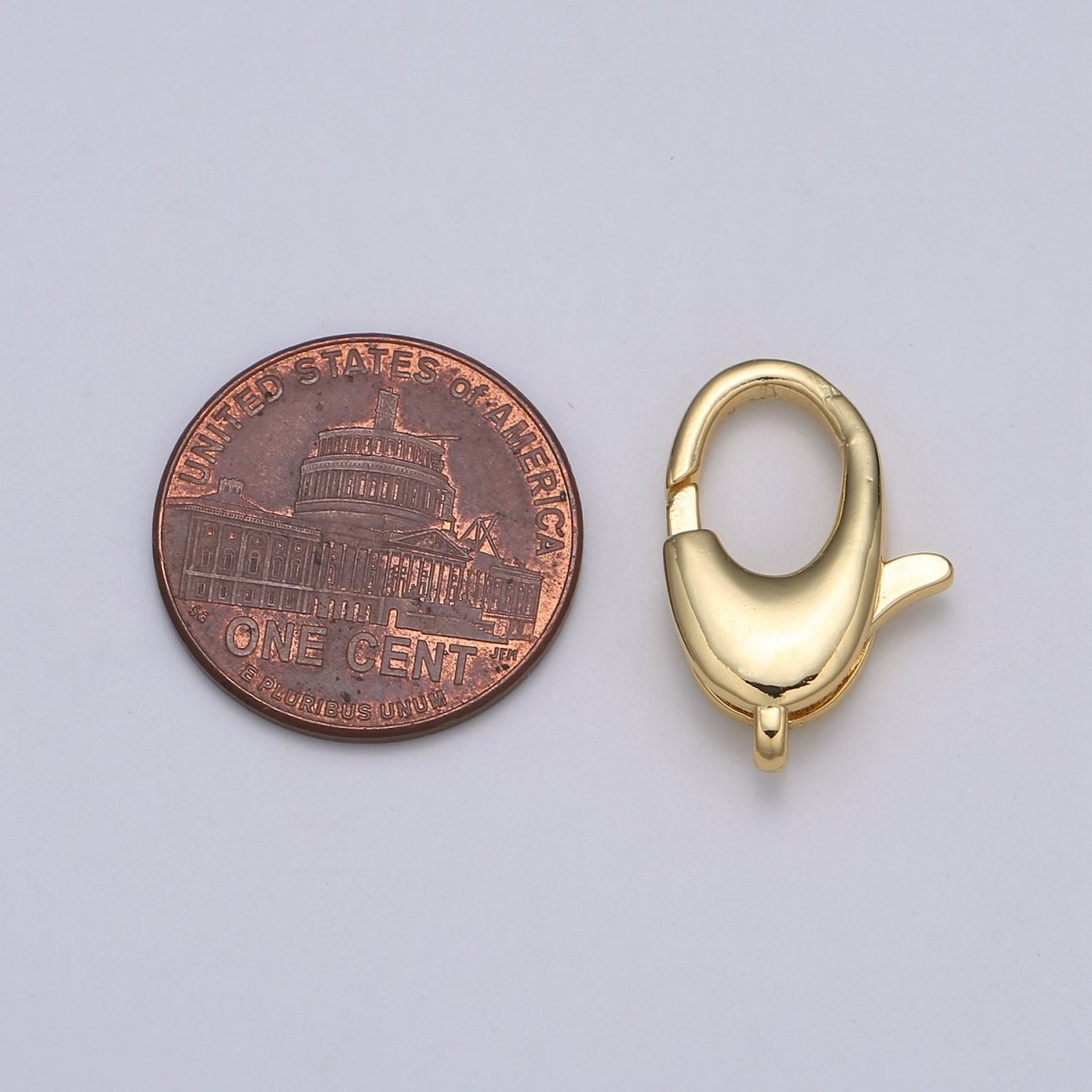 24K Gold plated Lobster Clasp with Rings For DIY Jewelry Making Supplies For Necklace Bracelet L-174 - DLUXCA