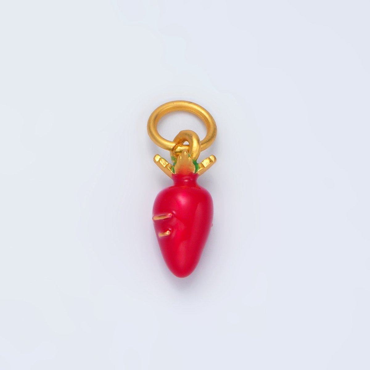 24K Gold plated Long Red Beets Vegie Charm | AG919 - DLUXCA