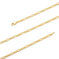 24K Gold plated Mariner Chain Necklace, 23.5Inch Mariner Finished Chain Necklace For Jewelry Making, 4mm Width Mariner Necklace w/ Lobster Clasps | CN-157 Clearance Pricing - DLUXCA
