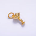 24K Gold plated Martini Alcoholic Drink 3D Multidimensional Charm | W231 - DLUXCA