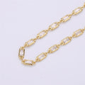 24K Gold plated Micro Pave Colorful Charm Chain by Yard, CZ Charm Specialty Link Chain by Yard, Chain Size 20x5mm, White Gold plated Chain | ROLL-119, ROLL-1256 Clearance Pricing