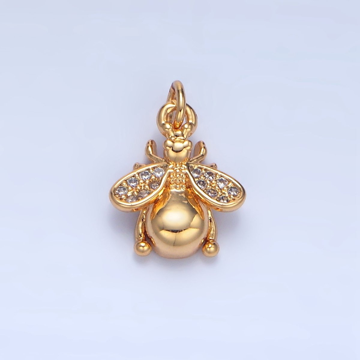 24K Gold plated Micro Paved CZ Insect Animal Charm | X874 - DLUXCA