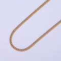 24K Gold plated Mini 2mm Curb Unfinished Chain in Gold & Silver | ROLL-943 ROLL-944 Clearance Pricing - DLUXCA