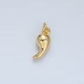 24K Gold plated Mini Animal Tusk Teeth Charm | E657 - DLUXCA