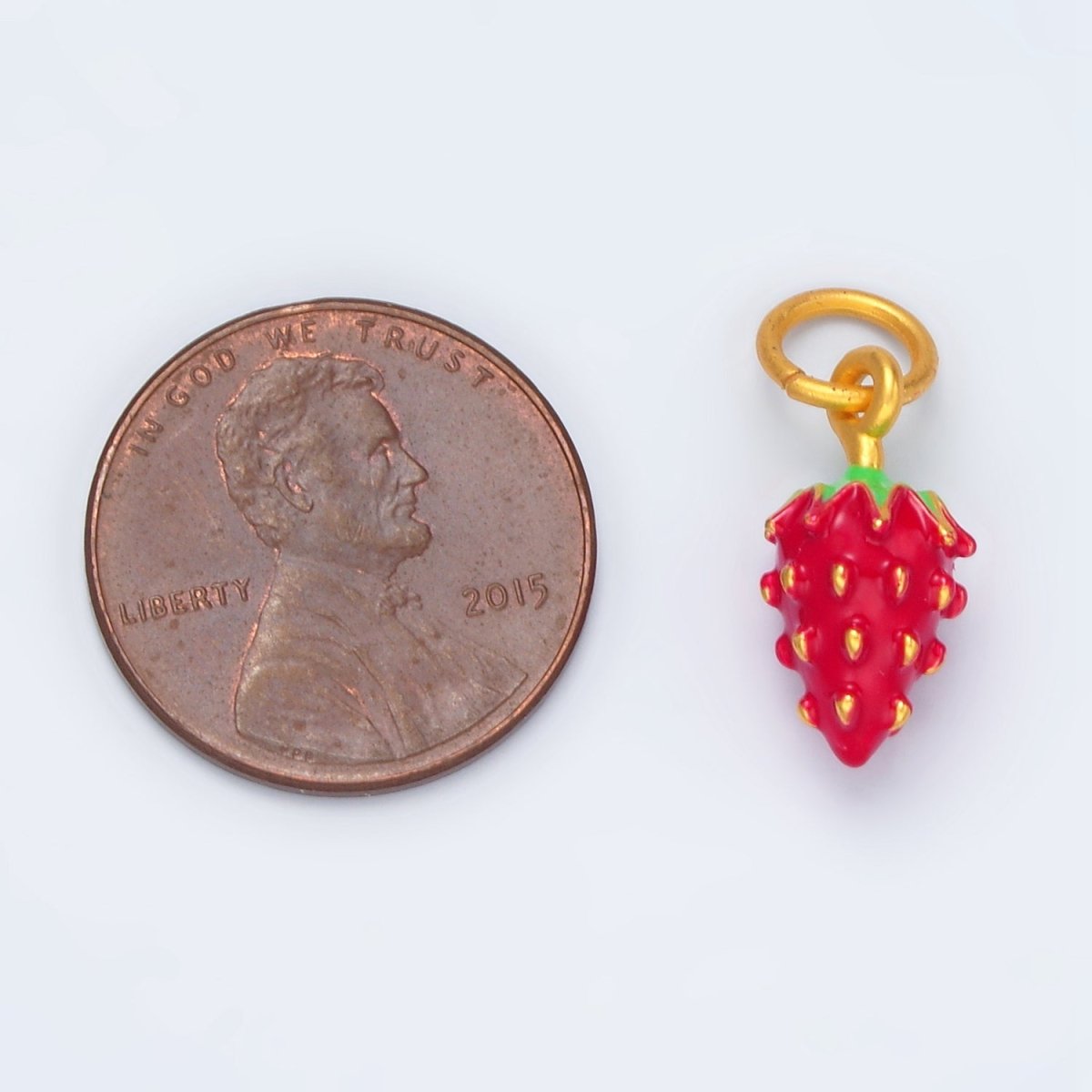 24K Gold plated Mini Bumpy Textured Dragon Fruit Charm | M142 - DLUXCA