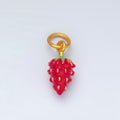 24K Gold plated Mini Bumpy Textured Dragon Fruit Charm | M142 - DLUXCA