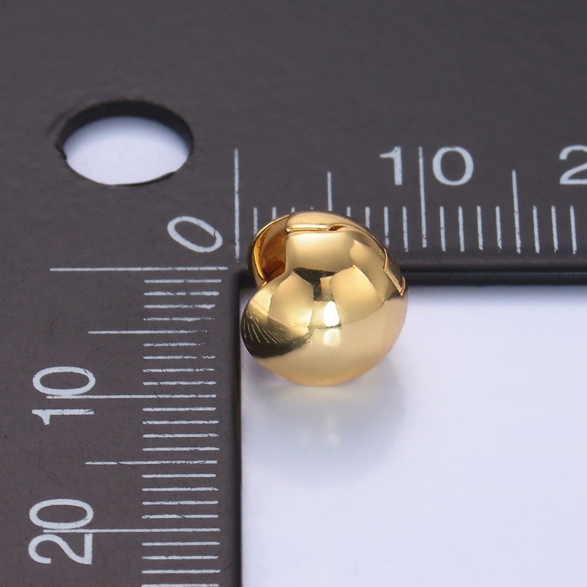 24K Gold plated Minimalist Ball Round Cartilage Huggie Earrings in Gold & Silver | AB547 AB1047 