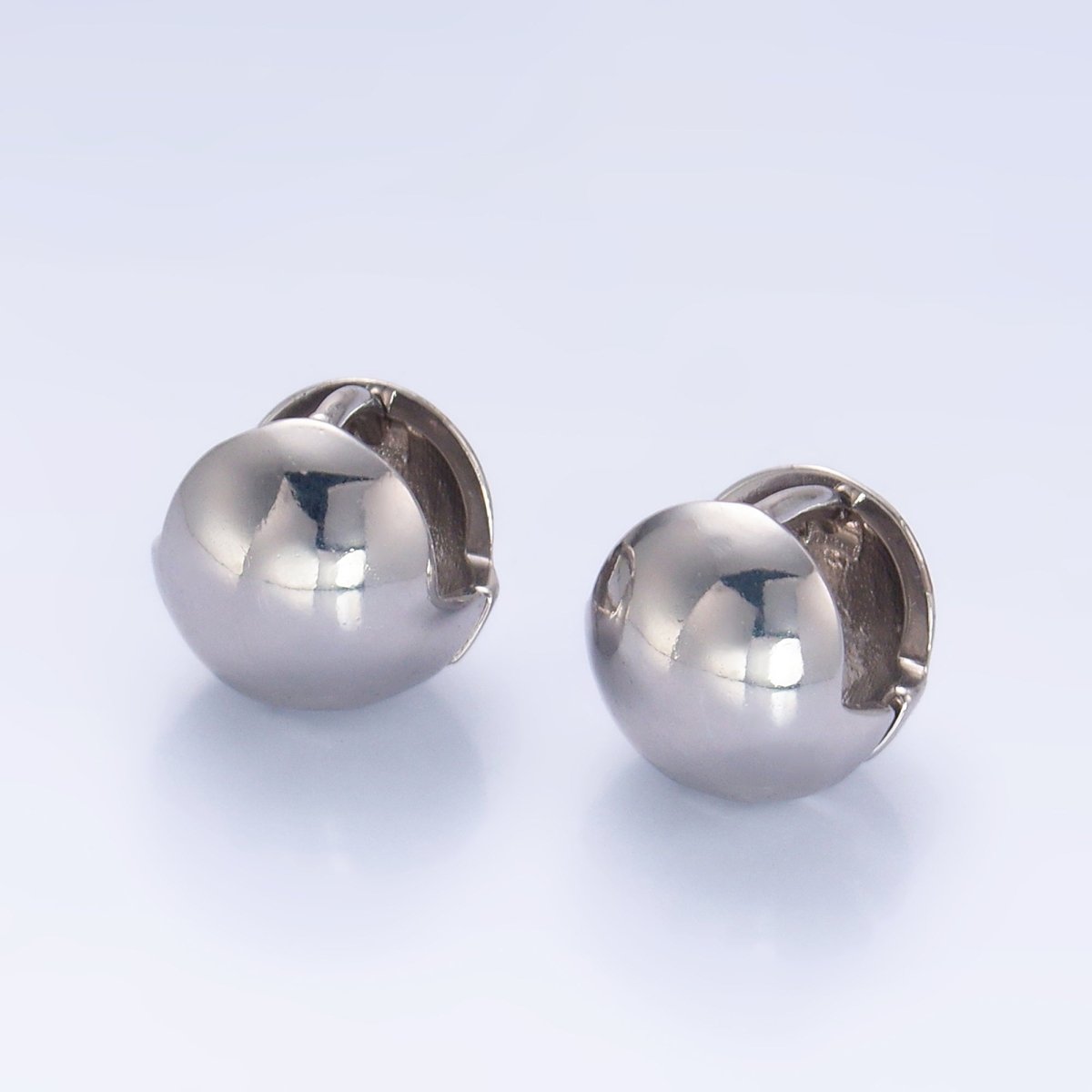 24K Gold plated Minimalist Ball Round Cartilage Huggie Earrings in Gold & Silver | AB547 AB1047 