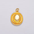 24K Gold plated Minimalist Cowboy Hat Multidimensional 3D Charm | W098 - DLUXCA