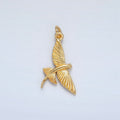 24K Gold plated Minimalist Flying Fish Pet Charm | AC130 - DLUXCA