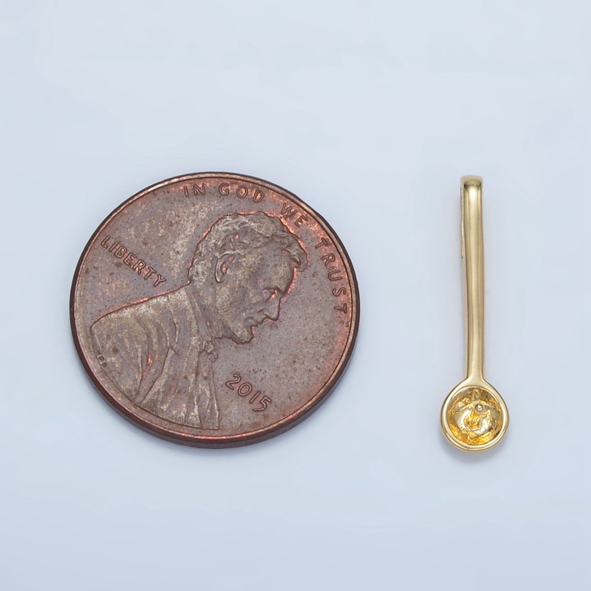 24K Gold plated Minimalist Needle Drill Drop Bail Findings | Z571 - DLUXCA