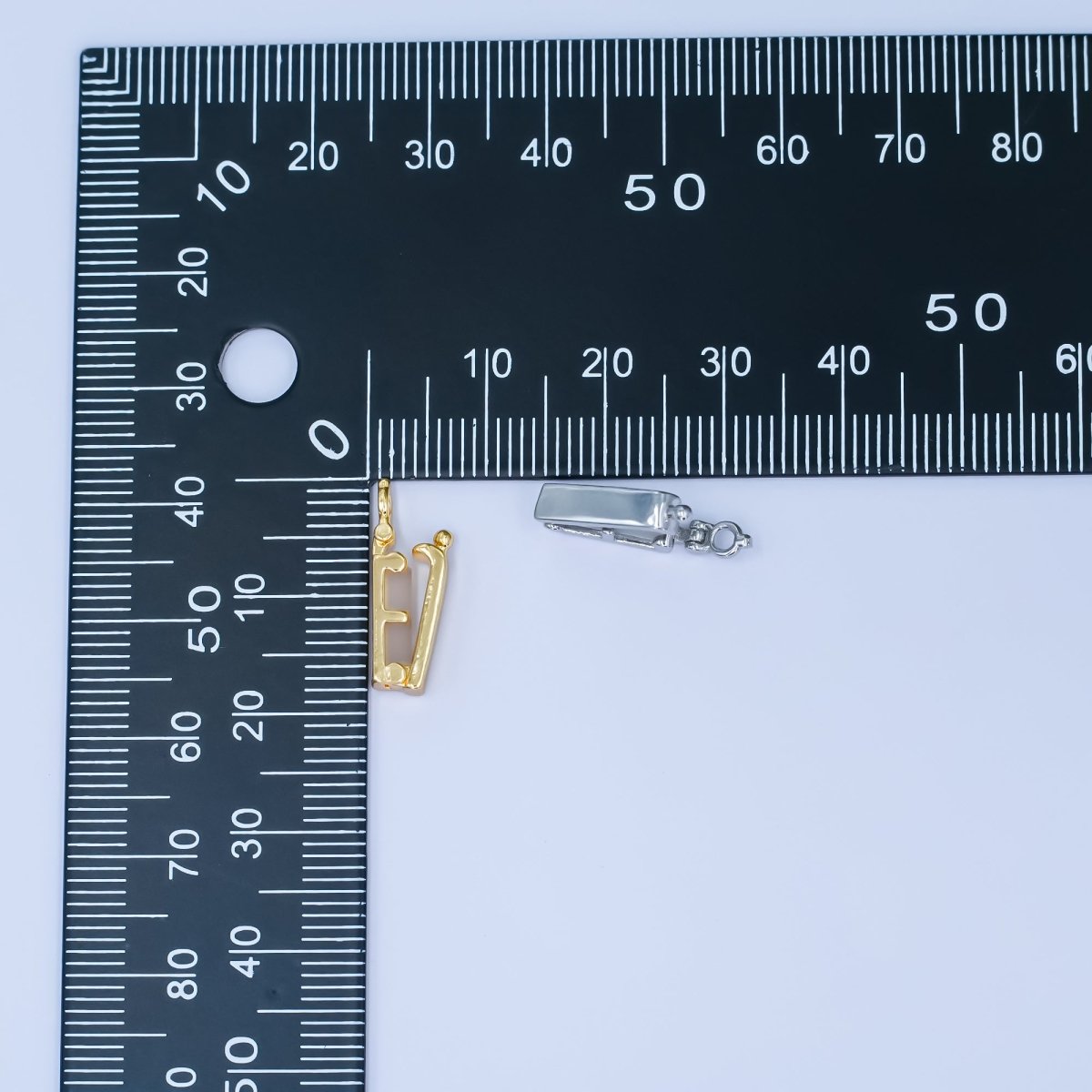 24K Gold plated Minimalist Snap Rectangular Bail Finding in Gold & Silver | Z1086 - DLUXCA