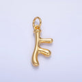 24K Gold plated Multidimensional 3D Tube Geometric Charm | W116 - DLUXCA