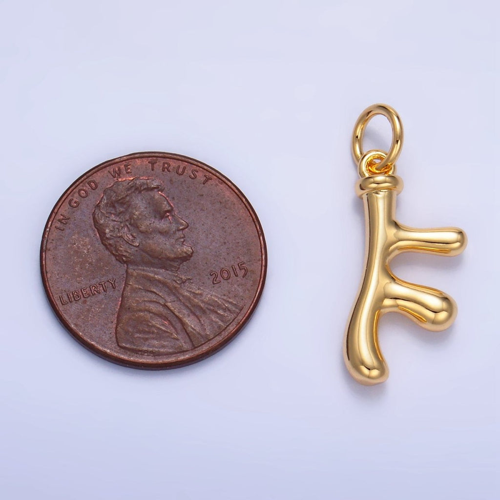 24K Gold plated Multidimensional 3D Tube Geometric Charm | W116 - DLUXCA
