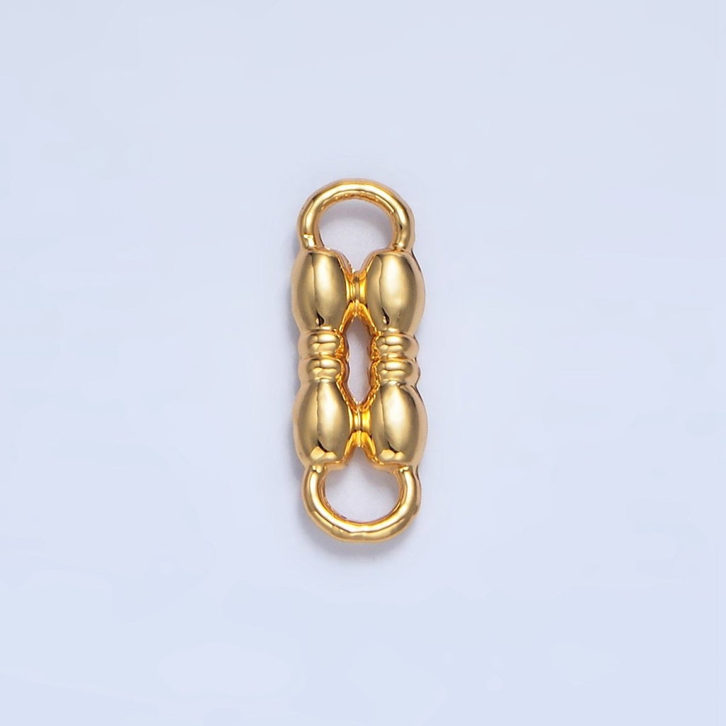 24K Gold plated Multiple Bubble Geometric Connector | F468 - DLUXCA