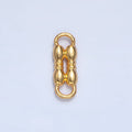 24K Gold plated Multiple Bubble Geometric Connector | F468 - DLUXCA