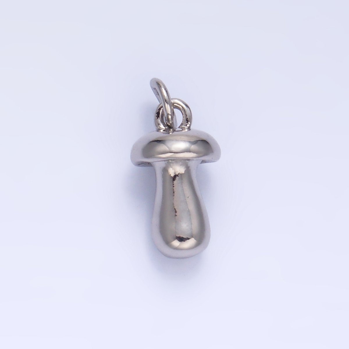24K Gold plated Mushroom Plant Multidimensional 3D Charm in Gold & Silver | W133